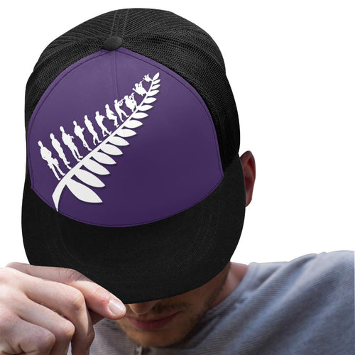 Custom - Lest We Forget Silver Fern Anzac Trucker Hat Personal Signature - Purple - Vibe Hoodie