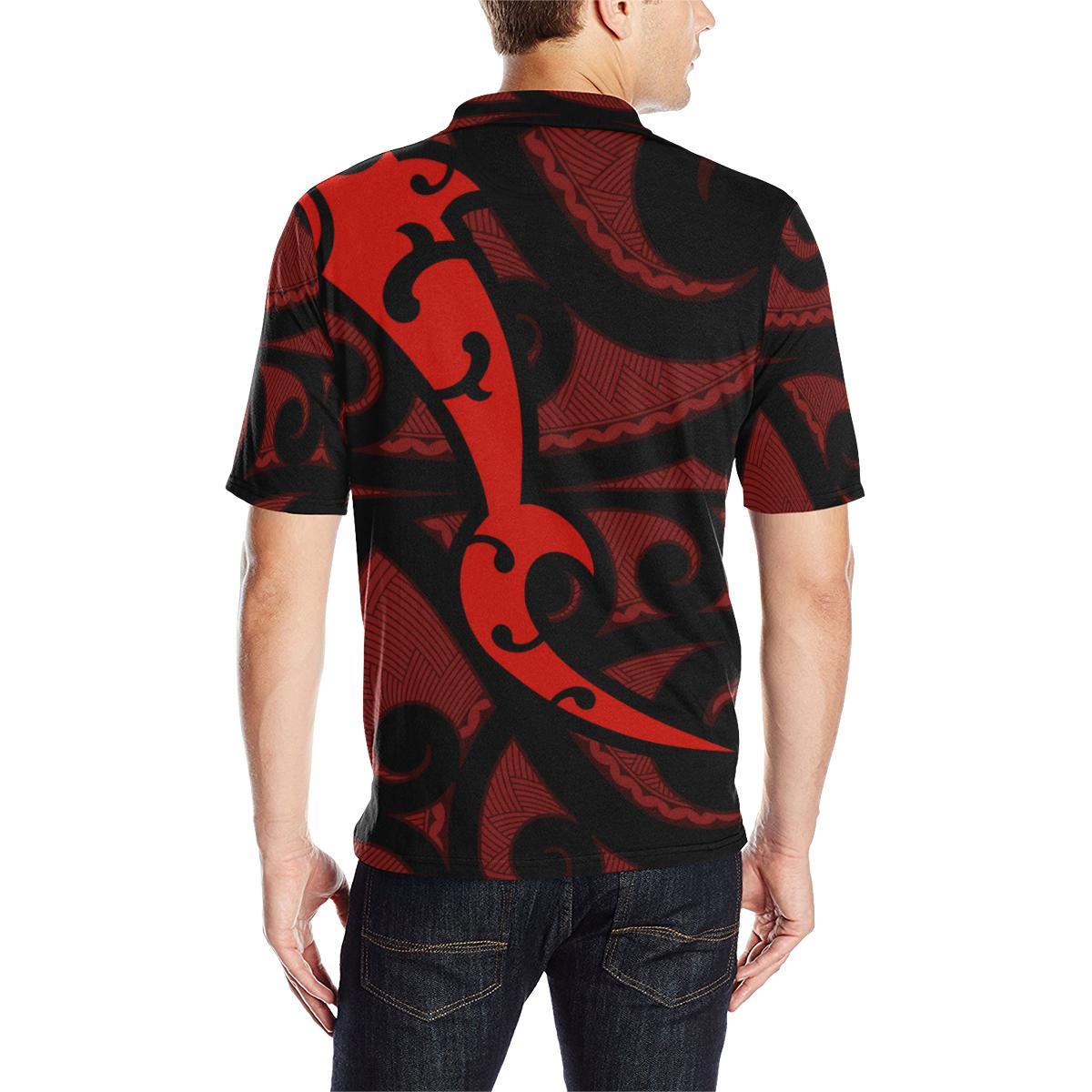 maori-red-mangopare-polo-shirt