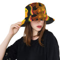 bucket-hat-aboriginal-rock-painting-hand-art-golden-style-all-over-print-bucket-hat