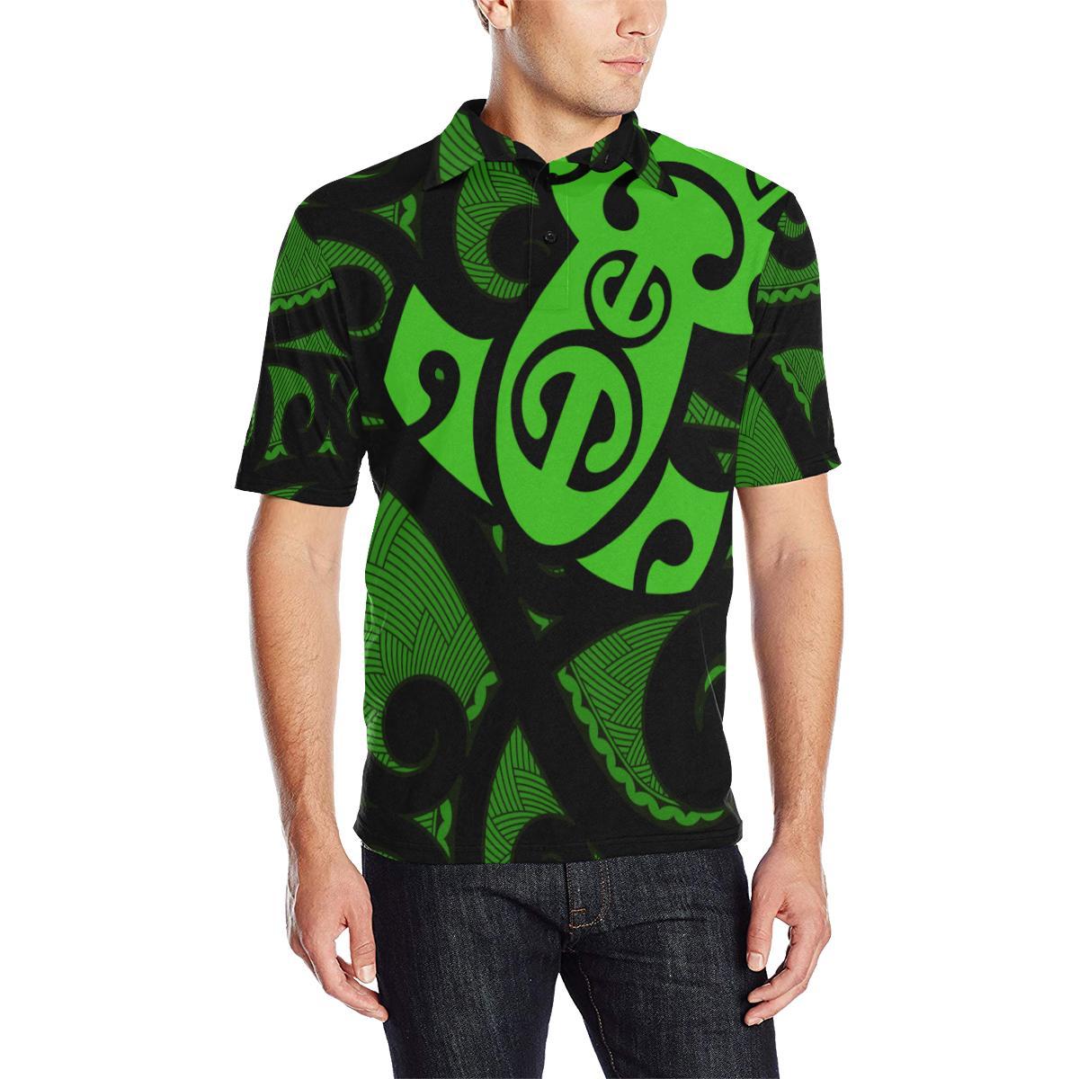 maori-green-mangopare-polo-shirt