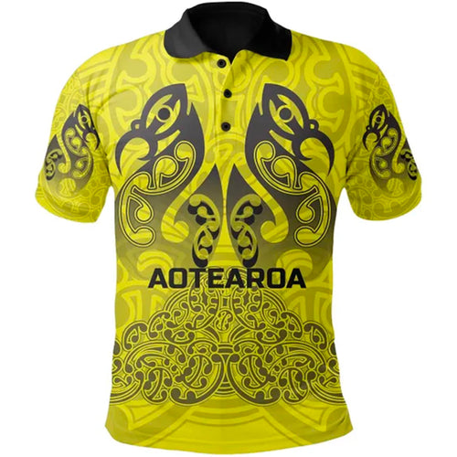 custom-personalised-aotearoa-maori-rugby-polo-shirt-new-zealand-mount-taranaki-manaia-custom-text-and-number