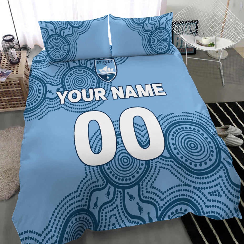custom-personalised-sydney-bedding-set-indigenous-dot-painting-art
