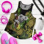 golden-wattle-women-racerback-tank-australia-acacia-pycnantha-mix-aboriginal