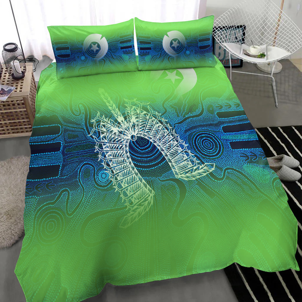 torres-strait-islands-bedding-set-indigenous-dot-painting-art