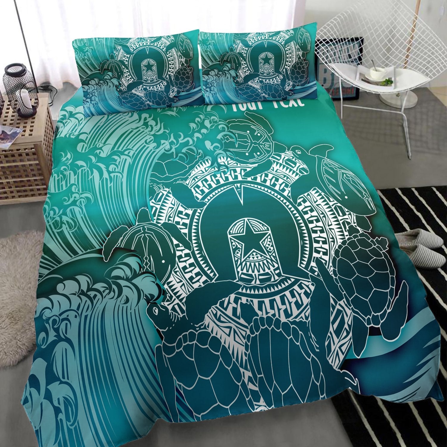 customaboriginal-bedding-set-torres-strait-islands-in-wave
