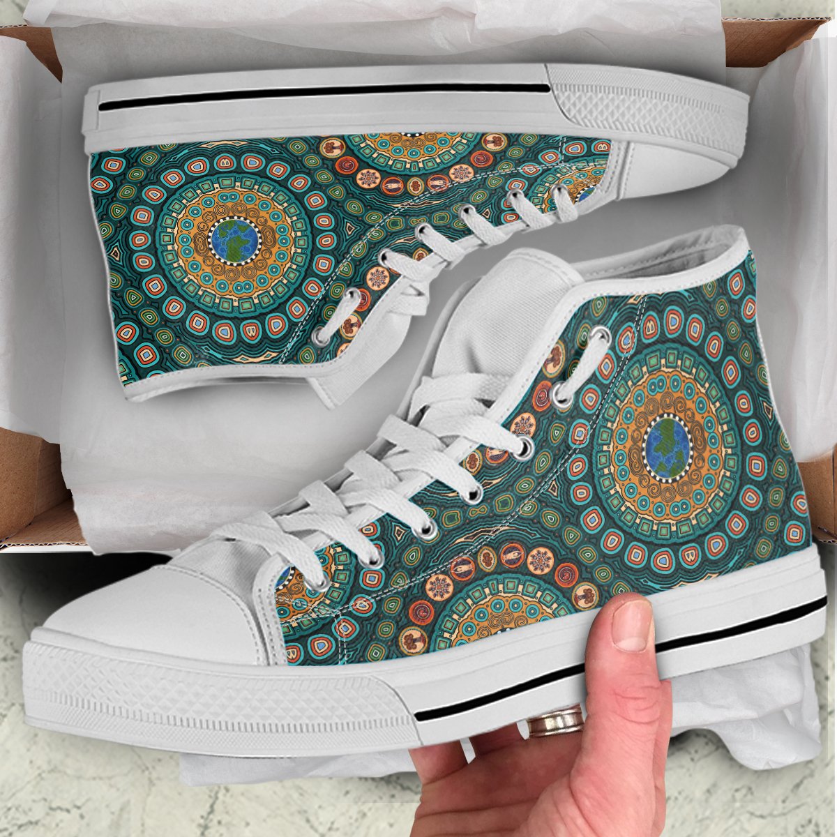high-top-shoe-aboriginal-green-dot-painting-with-earth