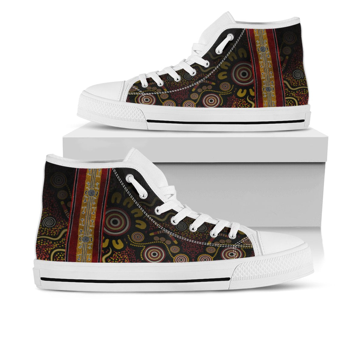 high-top-aboriginal-dot-panting-art-stripe-lines