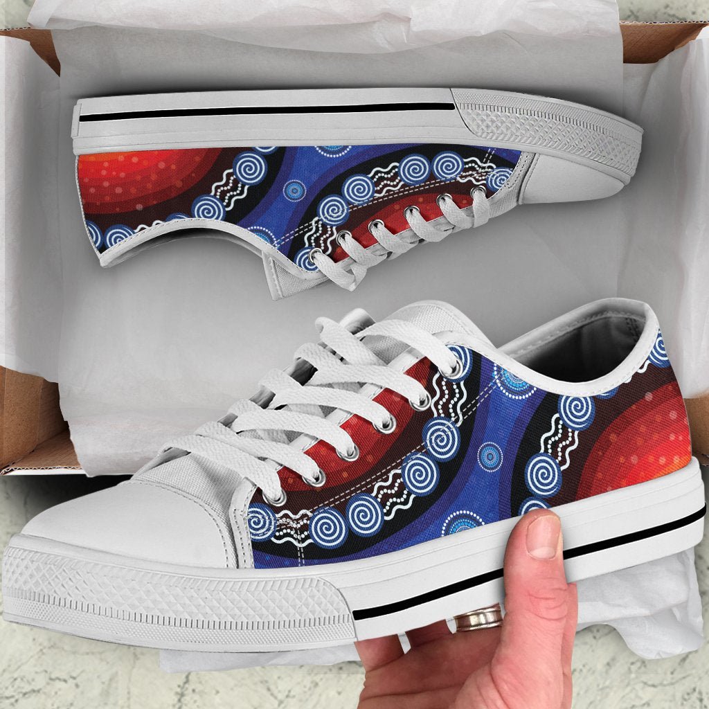 low-top-aboriginal-color-dot-painting