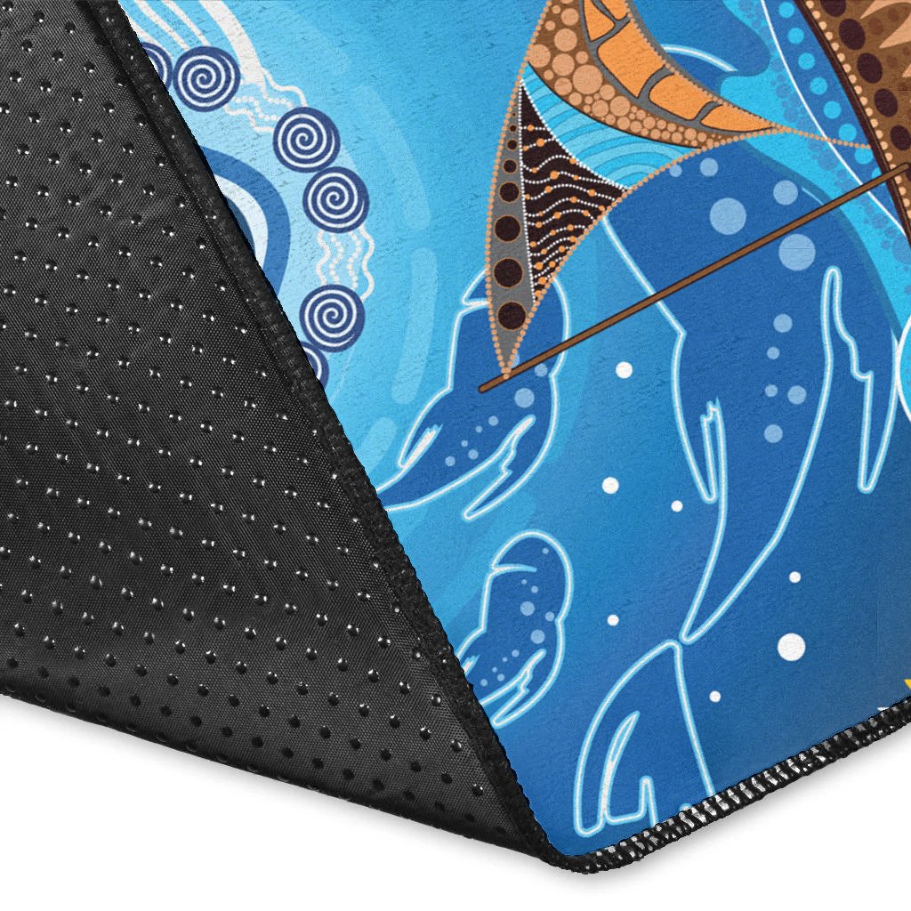 area-rug-aboriginal-view-sea-with-fish-and-boat