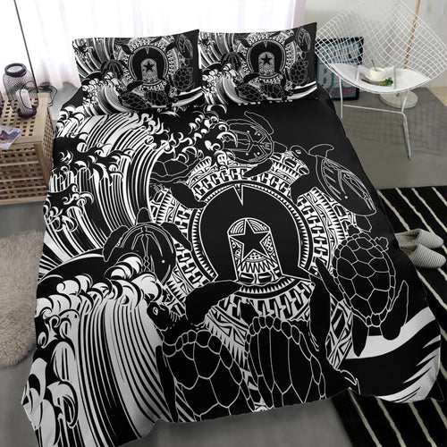 customaboriginal-bedding-set-torres-strait-islands-in-wave-black