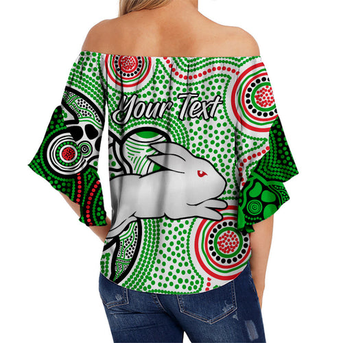 custom-personalised-rabbitohs-indigenous-off-shoulder-waist-wrap-top-simple-white