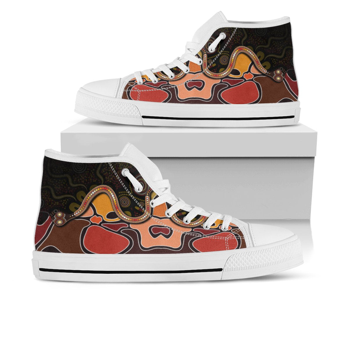 high-top-aboriginal-snake-with-dot-painting