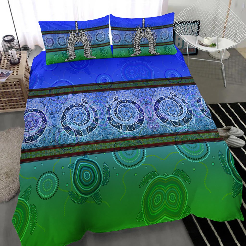 bedding-set-turtle-with-dhari-mask-snake-patterns