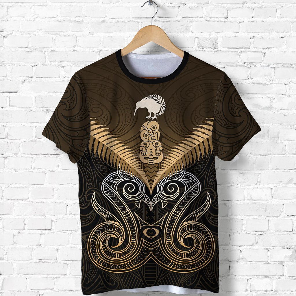 maori-manaia-new-zealand-t-shirt-gold