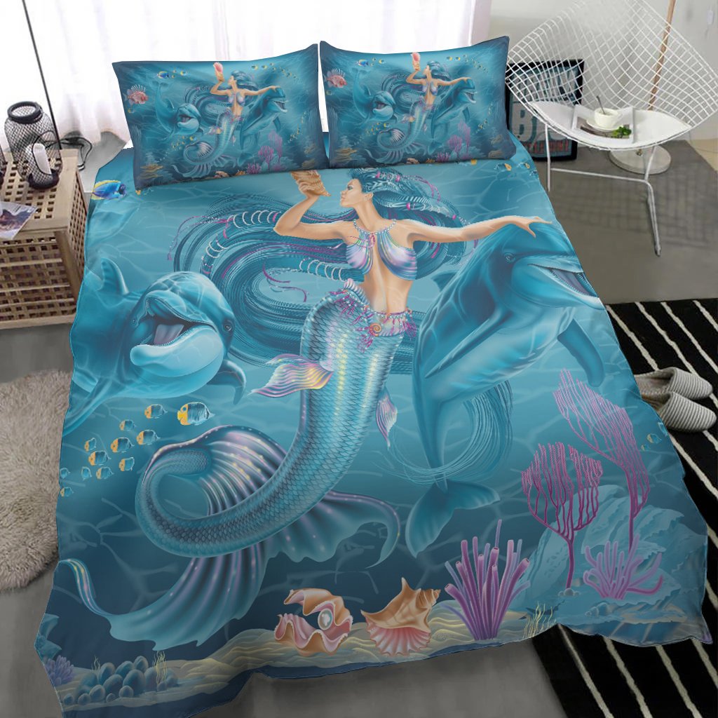 bedding-set-australia-beautiful-mermaid-with-dolphin