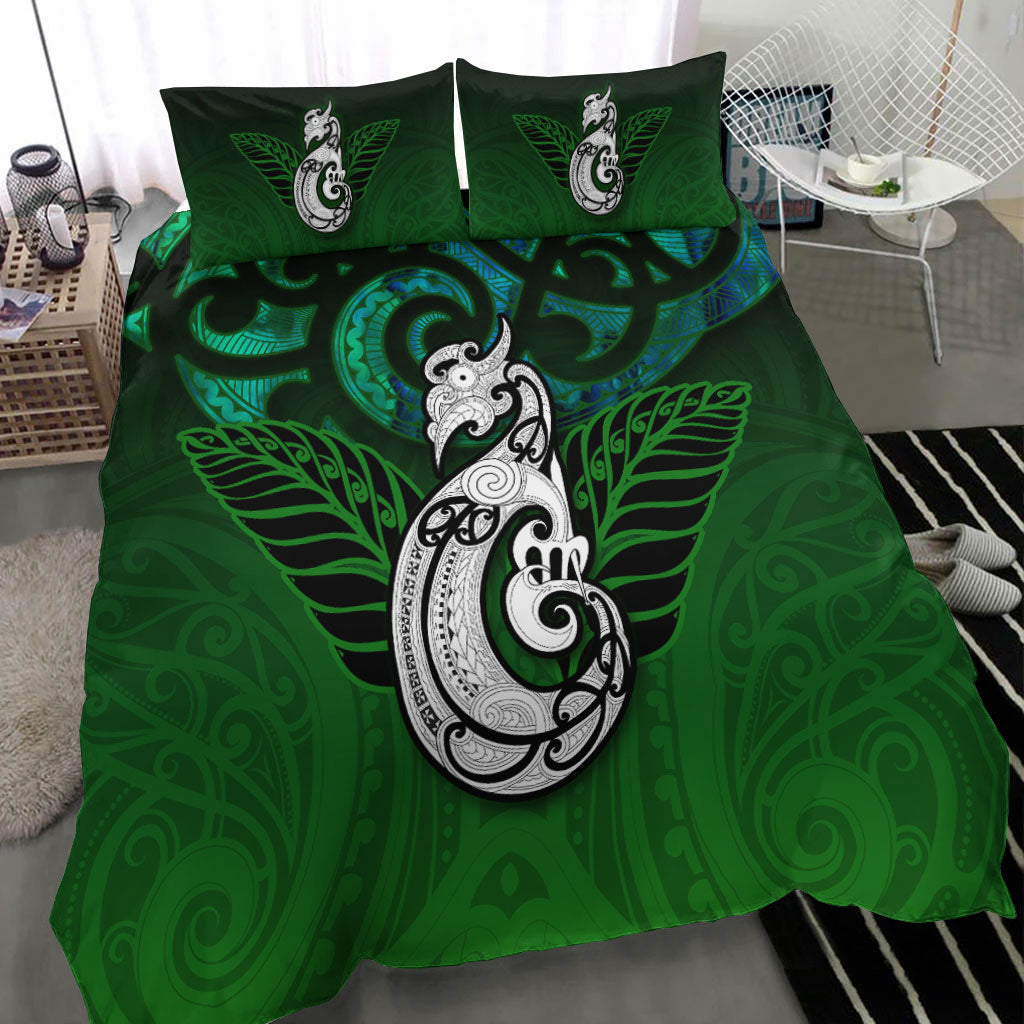 new-zealand-maori-bedding-set-paua-shell-green
