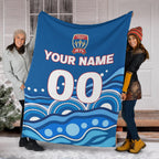 custom-personalised-newcastle-jets-blanket-indigenous-dot-painting-art