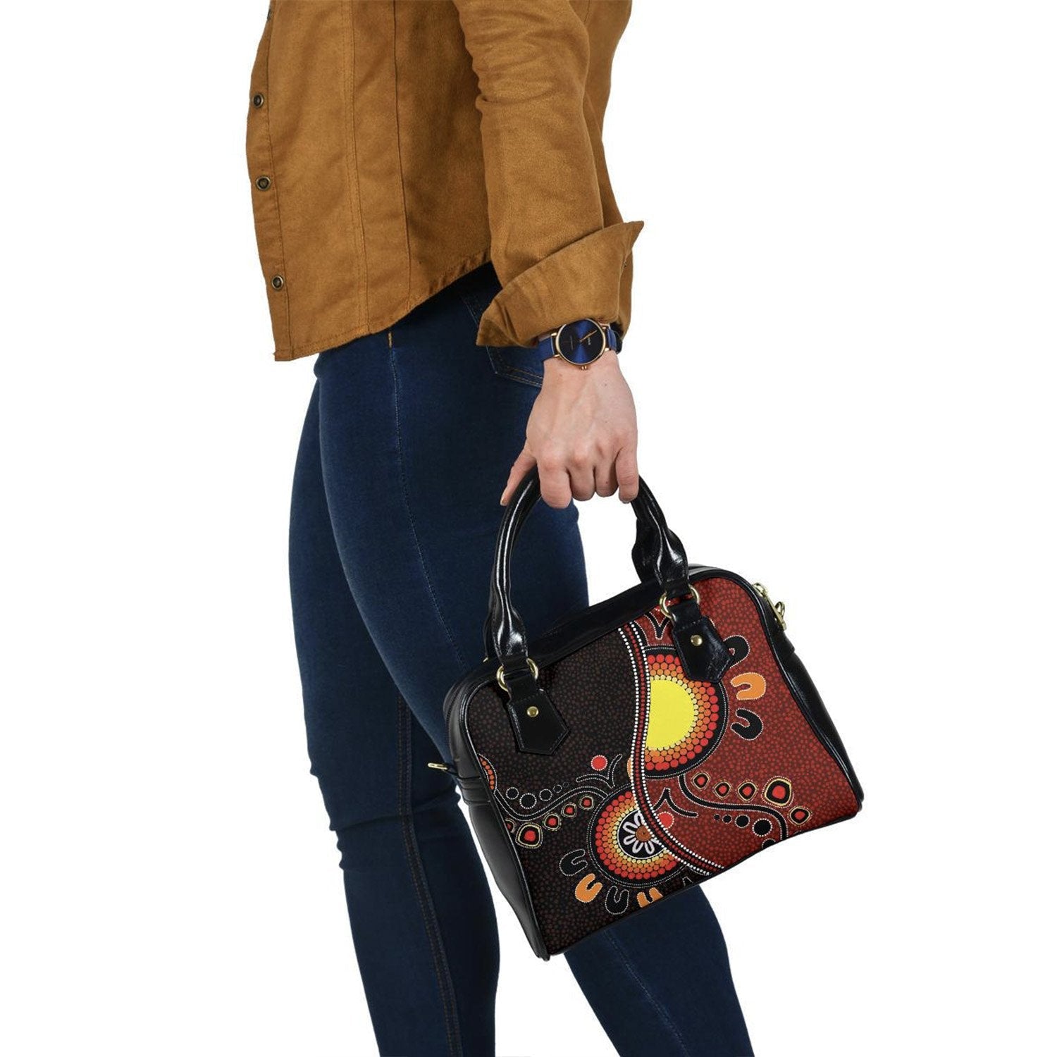 Shoulder Handbag - Australia Flag Dot Painting Art - Vibe Hoodie
