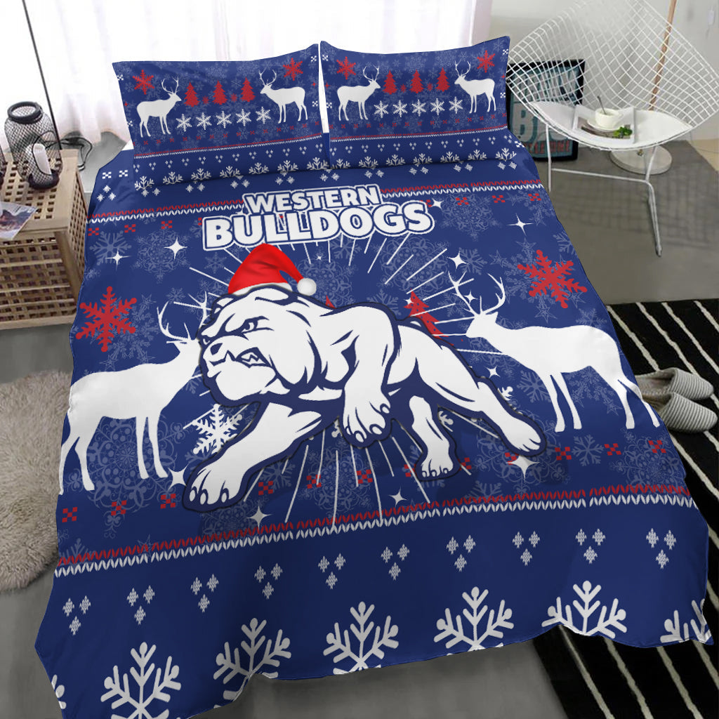 western-bulldogs-bedding-set-christmas-ugly-style
