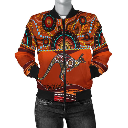 aboriginal-womens-bomber-jacket-kangaroo-with-dot-painting