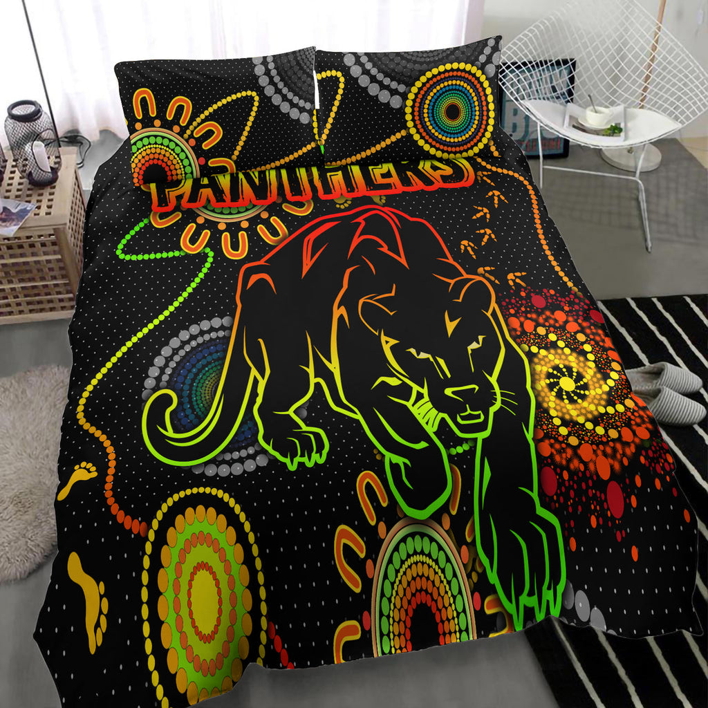 panthers-rugby-bedding-set-custom-indigenous-black-panthers-bedding-set