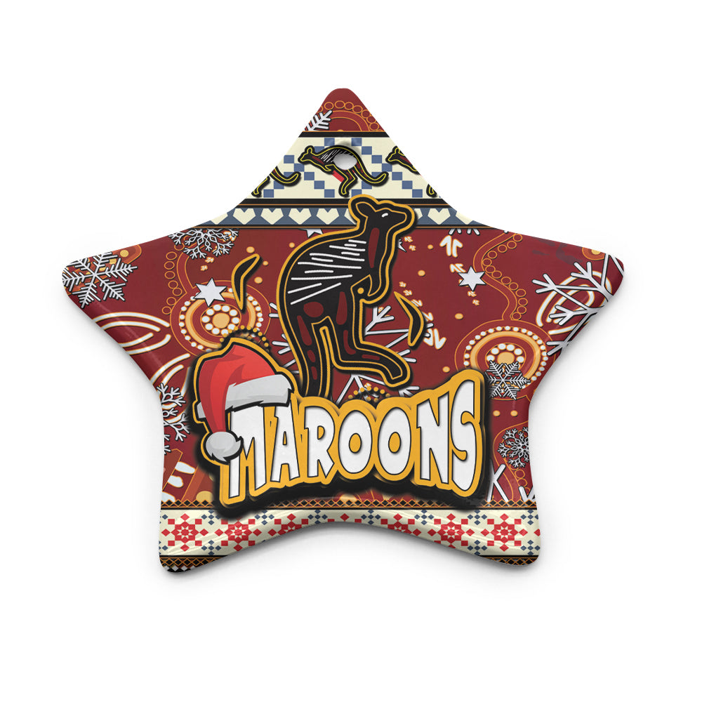 maroons-rugby-christmas-ceramic-ornament-xmas-maroons-christmas-balls-snowflake-with-aboriginal-patterns