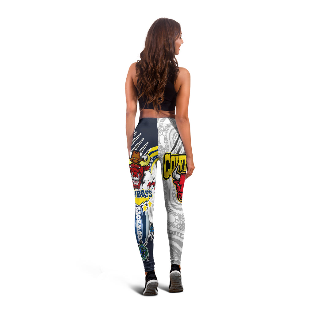 cowboys-rugby-leggings-indigenous-queensland-super-cows-with-sea-turtle-scratch-style-leggings