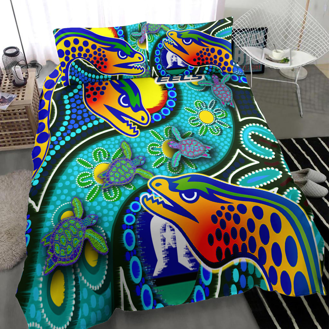 eels-rugby-bedding-set-indigenous-eels-with-aboriginal-and-torres-strait-islander-flag