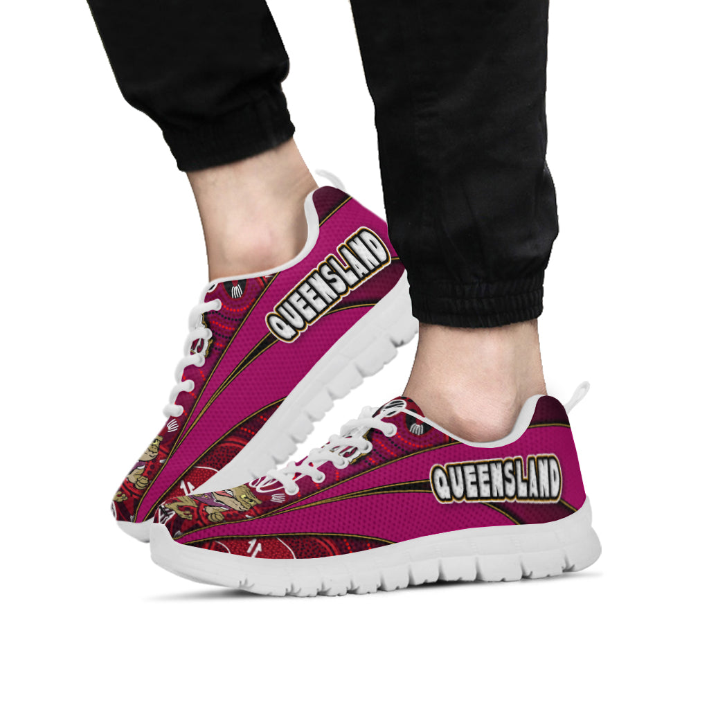 queensland-rugby-league-sneakers-queensland-maroons-mascot-aboriginal-art-state-of-origin-high-sneakers