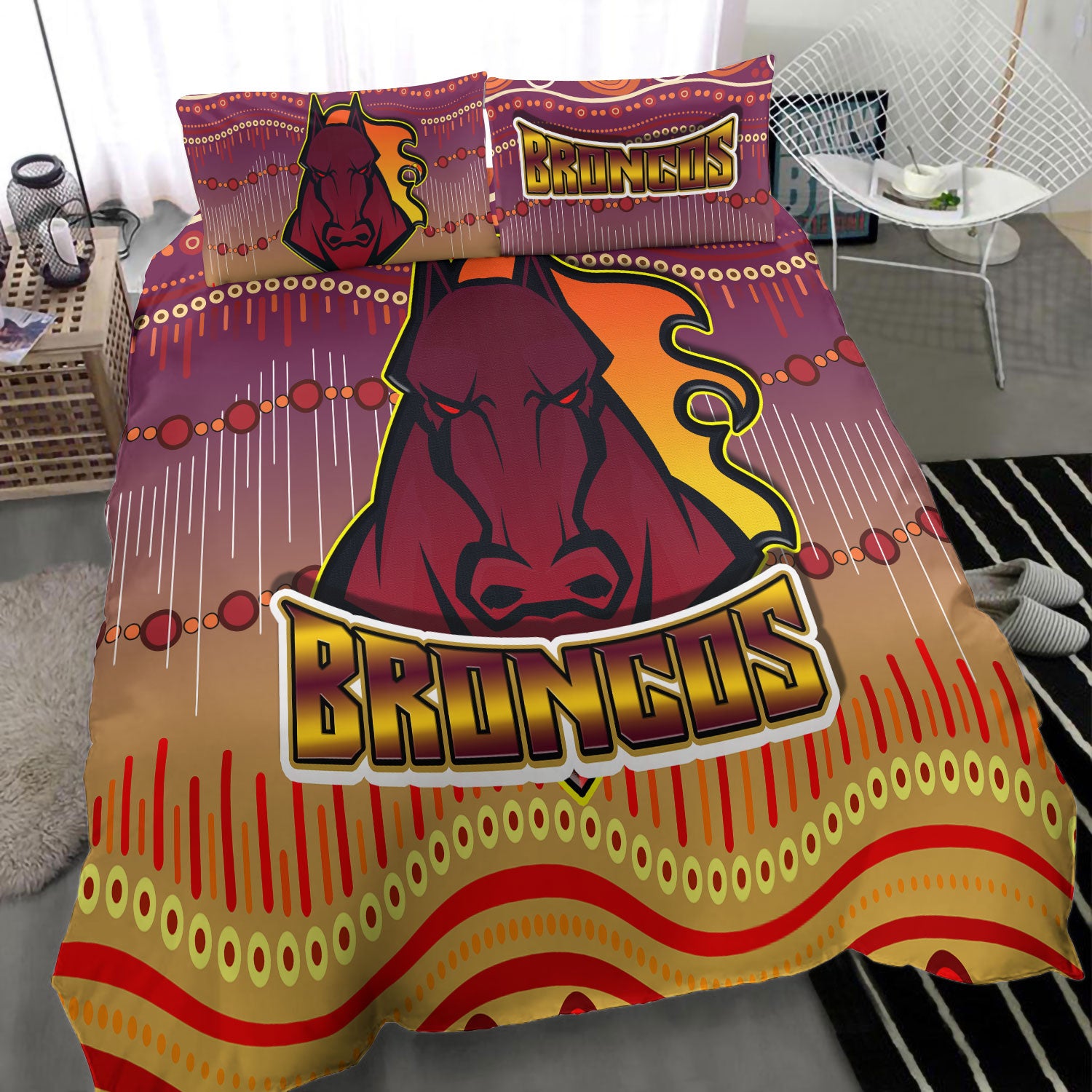 broncos-rugby-bedding-set-horse-aboriginal-patterns-bedding-set