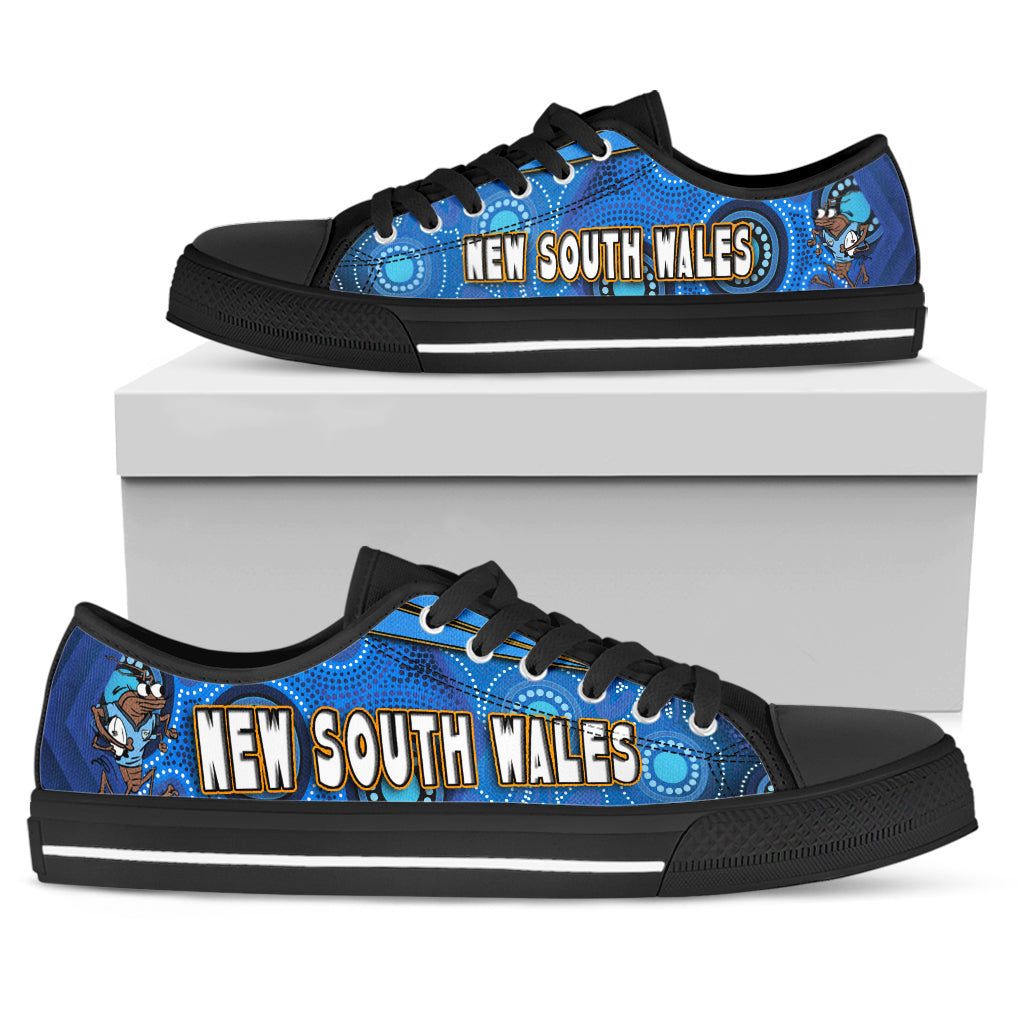new-south-wales-rugby-league-teamlow-top-shoes-new-south-wales-blues-mascot-aboriginal-art-state-of-origin