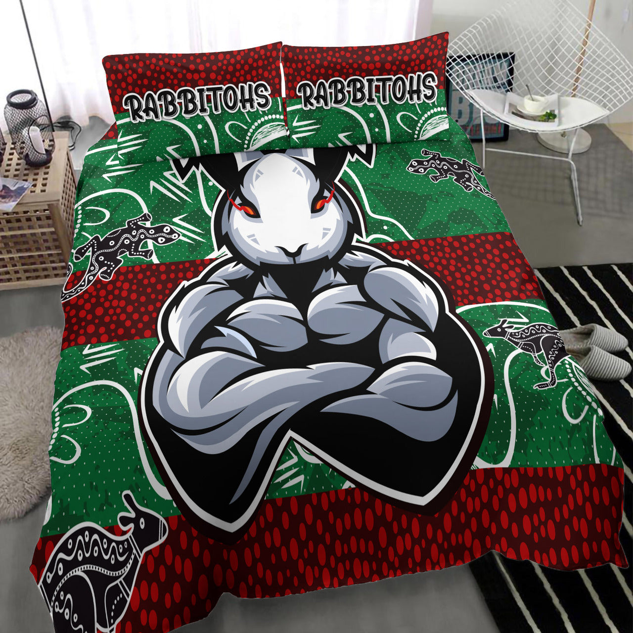 rabbitohs-bedding-set-custom-indigenous-super-rabbitohs-bedding-set