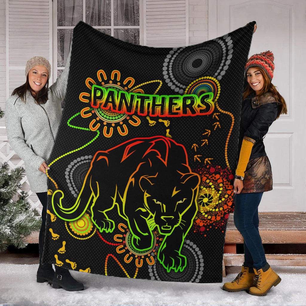 panthers-rugby-blanket-custom-indigenous-black-panthers-blanket