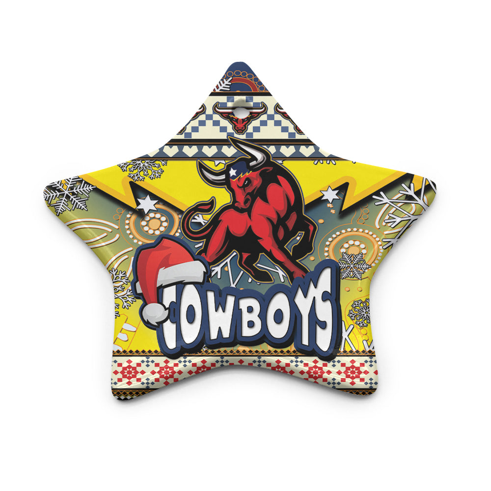 cowboys-rugby-christmas-ceramic-ornament-xmas-cowboys-christmas-balls-snowflake-with-aboriginal-patterns