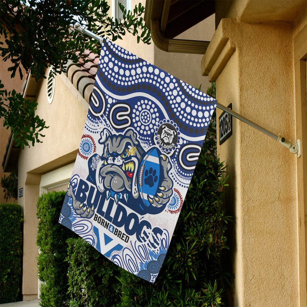 bulldogs-rugby-born-bred-flag-custom-indigenous-bulldogs-with-rugby-ball-and-aboriginal-patterns-flag