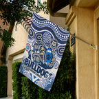 bulldogs-rugby-born-bred-flag-custom-indigenous-bulldogs-with-rugby-ball-and-aboriginal-patterns-flag