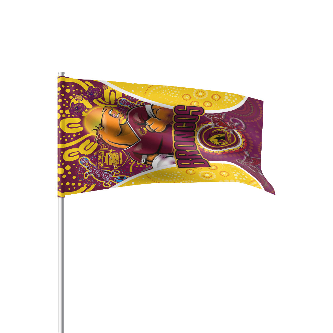 brisbane-broncos-rugby-flag-custom-broncos-mascot-with-aboriginal-art-flag