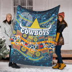 naidoc-week-cowboys-premium-blanket-aboriginal-dot-painting