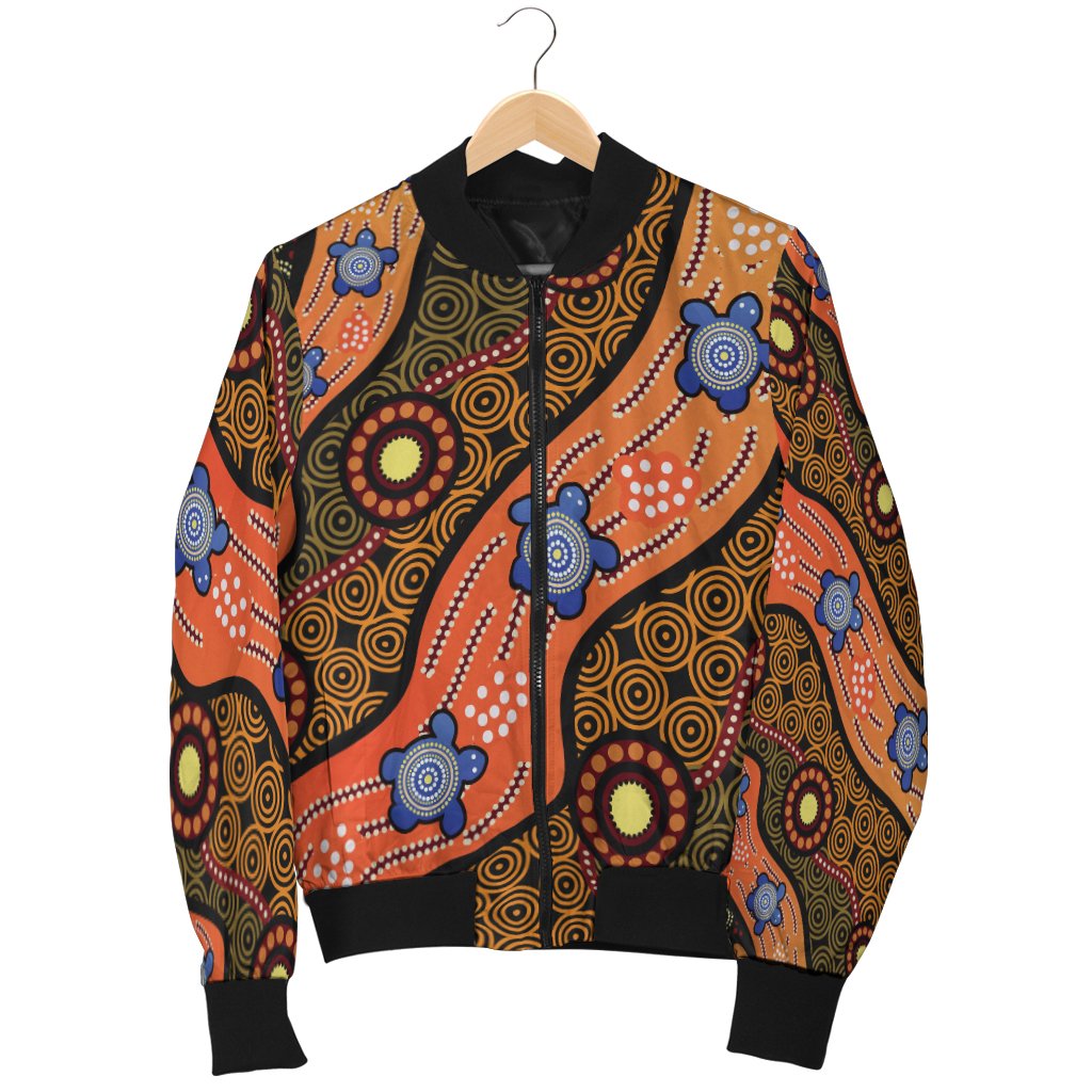 bomber-jacket-aboriginal-dot-unique-style-turtle