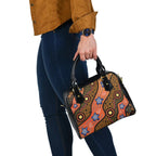Shoulder Handbag - Aboriginal Dot Unique Style Turtle - Vibe Hoodie
