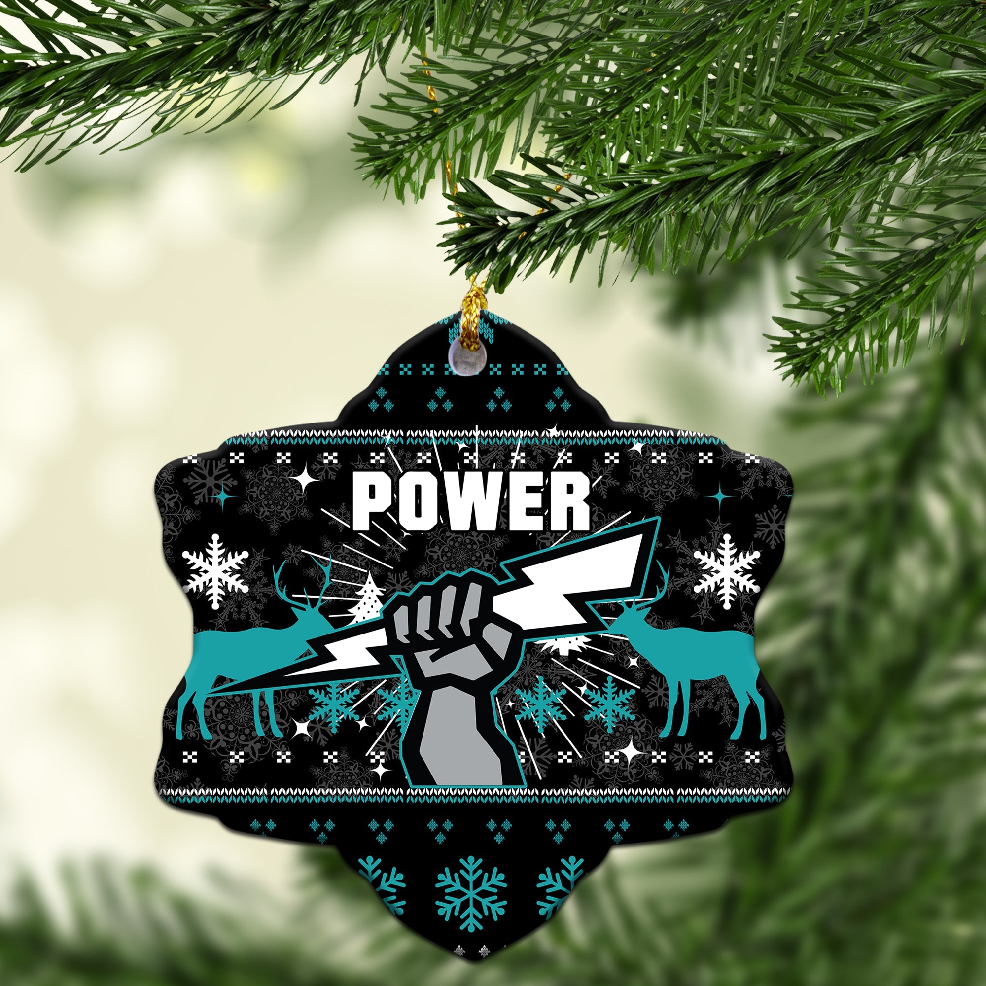 port-adelaide-christmas-ornament-christmas-ugly-style
