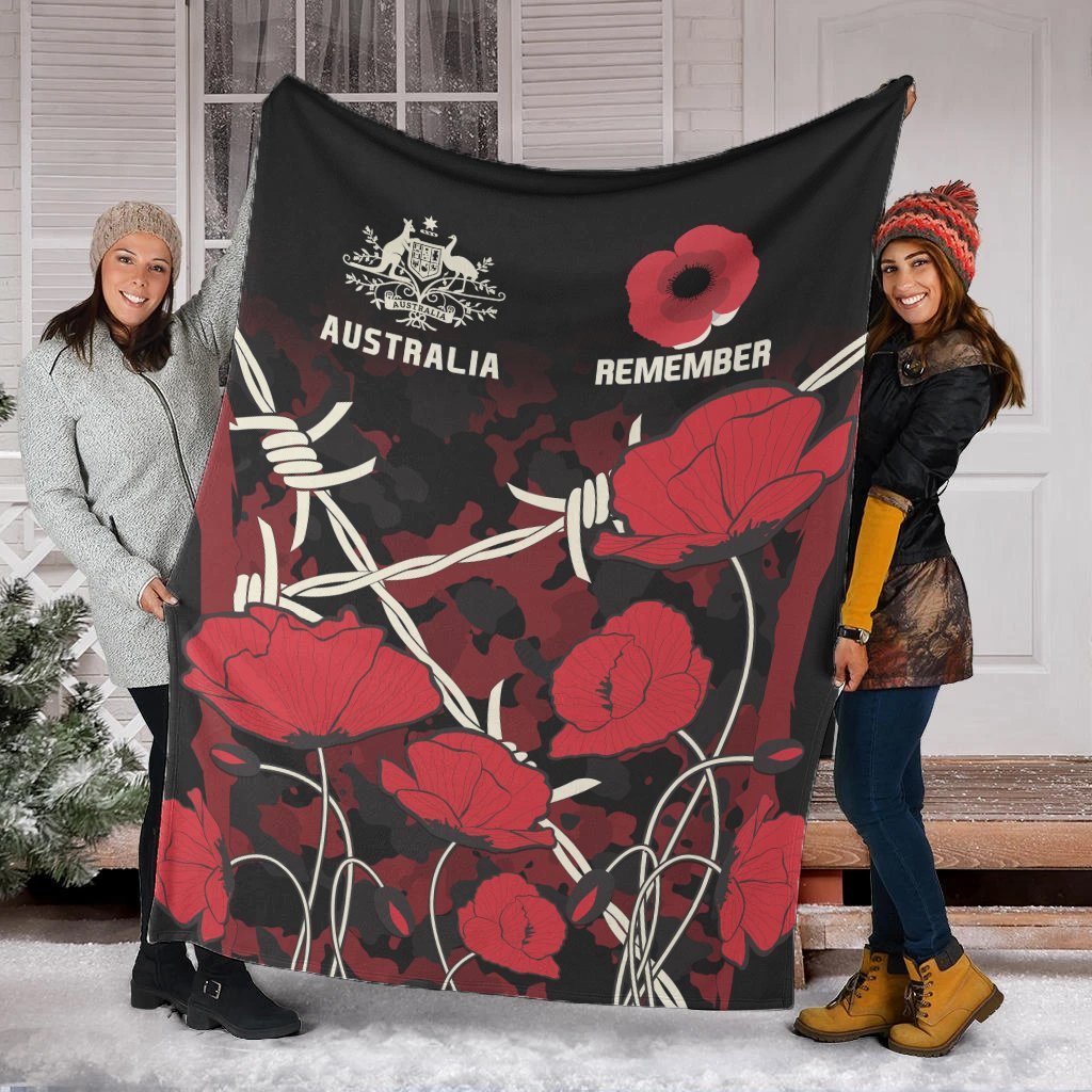 anzac-premium-blanket-anzac-with-remembrance-poppy-flower