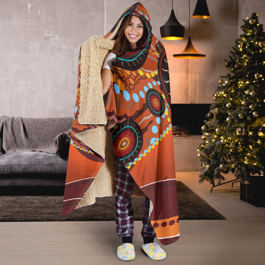 aboriginal-hooded-blanket-kangaroo-with-dot-painting