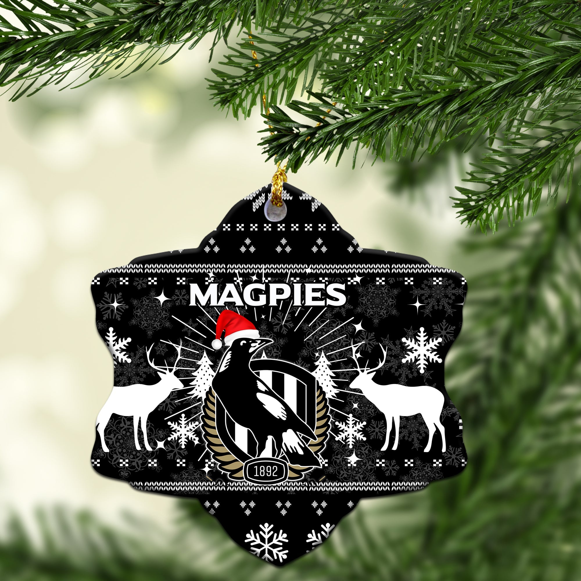 collingwood-magpies-christmas-ornament-christmas-ugly-style