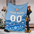 custom-personalised-melbourne-blanket-indigenous-dot-painting-art