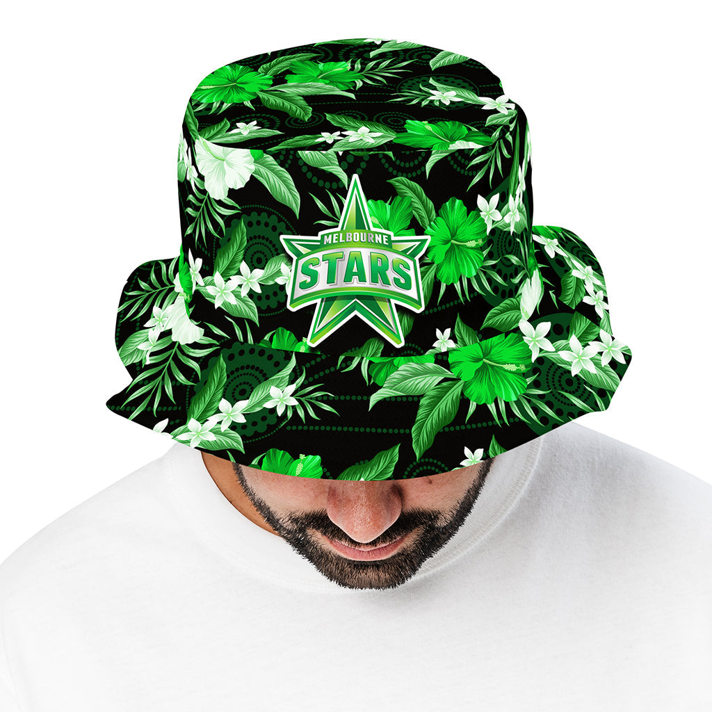 melbourne-stars-cricket-bucket-hat-tropical-hibiscus-style