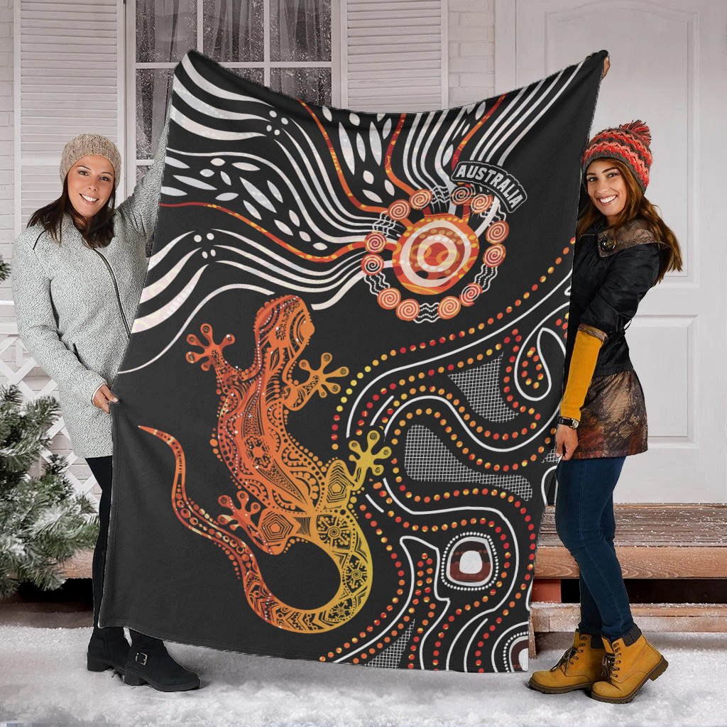 aboriginal-premium-blanket-lizard-sunshine