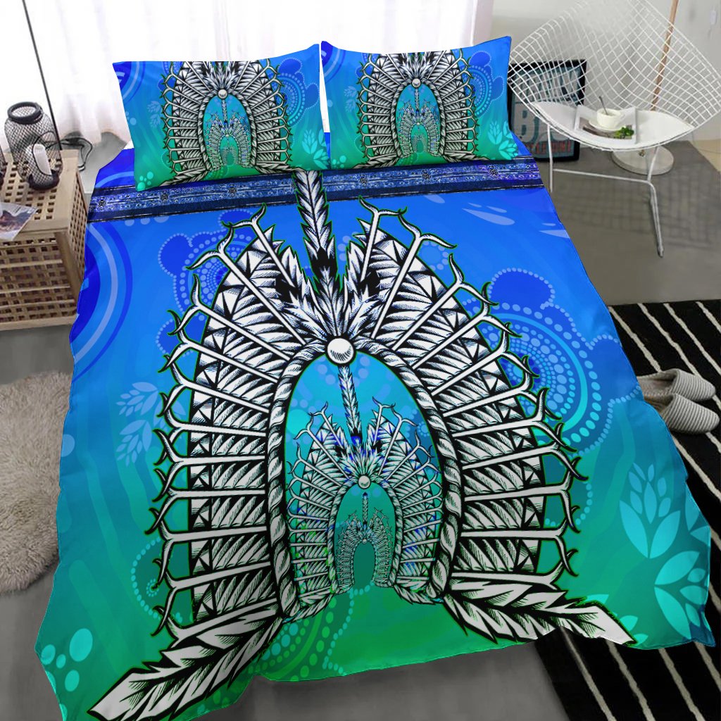 bedding-set-turtle-background-with-dhari-mask