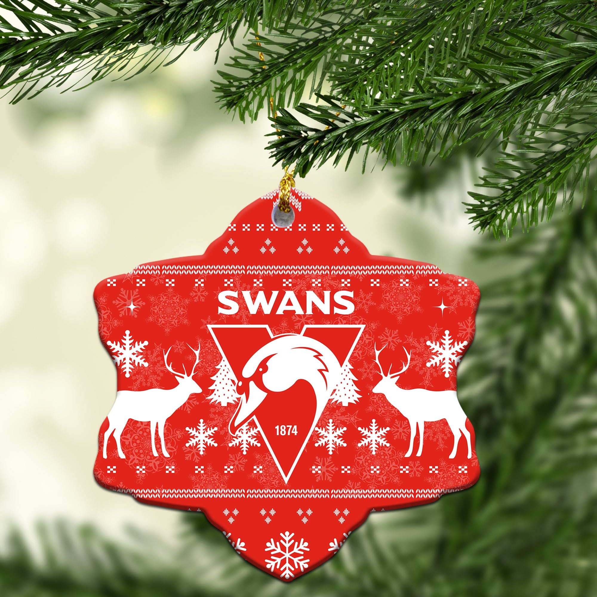 sydney-swans-christmas-ornament-christmas-ugly-style