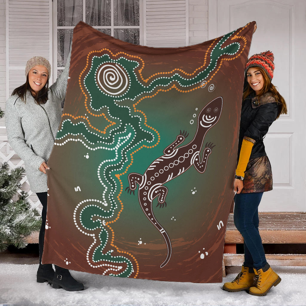 aboriginal-lizard-blanket-indigenous-dot-painting-art